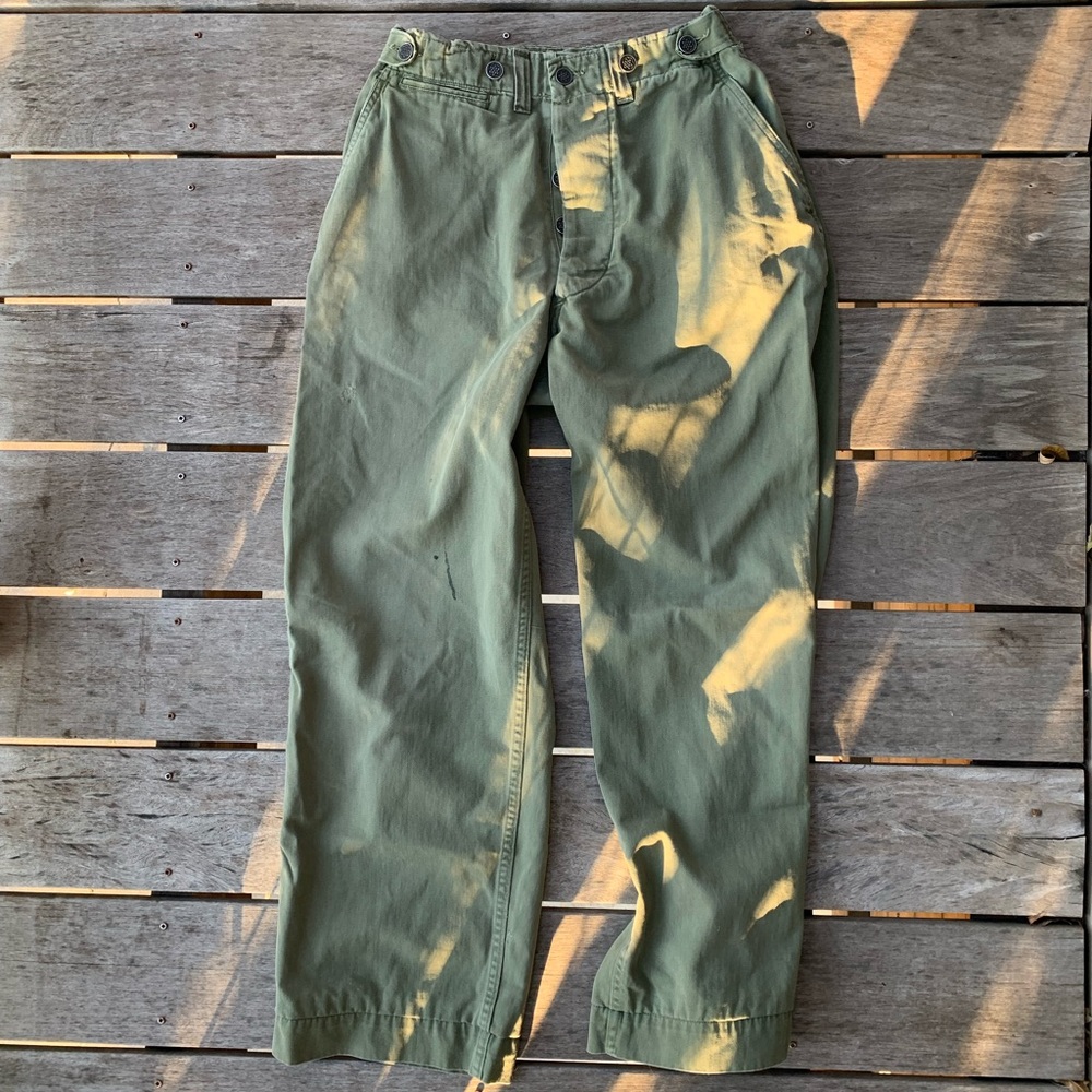 Authentic WW2 13 Star Button Military Trousers Army Slouchy